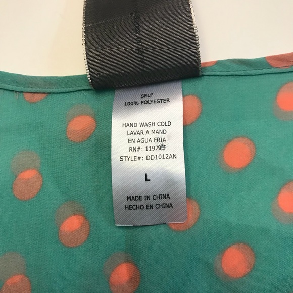 Moon collection sheer polka dot high low t… - Picture 3 of 5